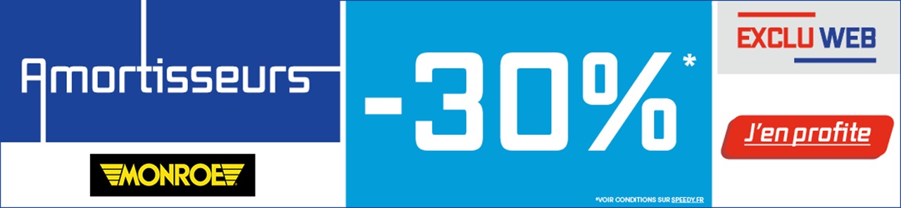 Promotion Speedy -30% amortisseurs