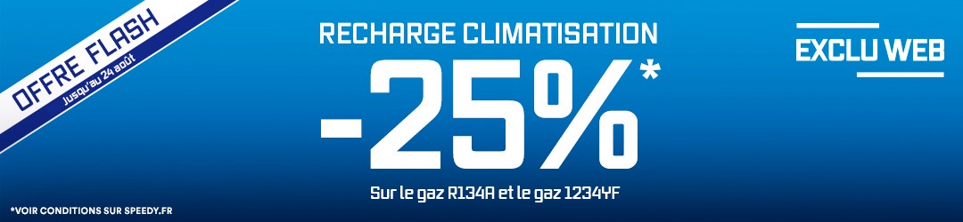 -25% sur la recharge climatisation chez Speedy 