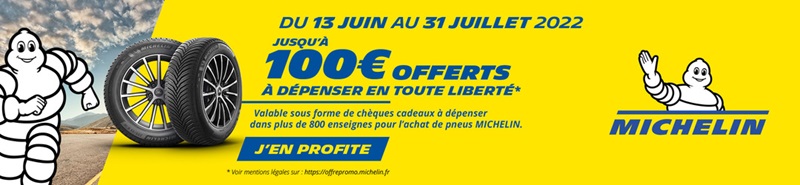 Promotion Speedy pneus Michelin jusqu'à 100€ offerts