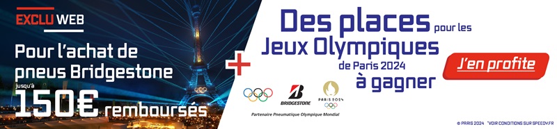 Promotion Speedy jusqu'à 150€ remboursés pneus Bridgestone et des places à gagner pour les Jeux Olympiques de Paris 2024