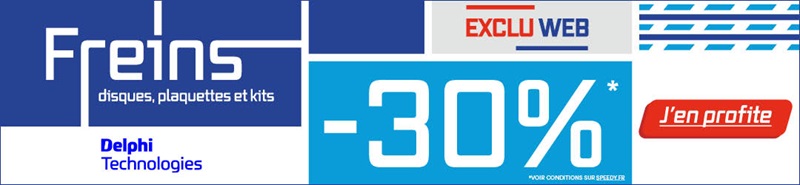 Speedy promotion -30% sur disques, plaquettes et kits de frein