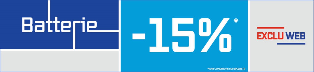 Batterie à -15% chez Speedy
