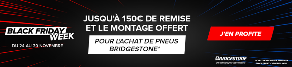 Promo Black Friday Speedy montage pneus Bridgestone offert