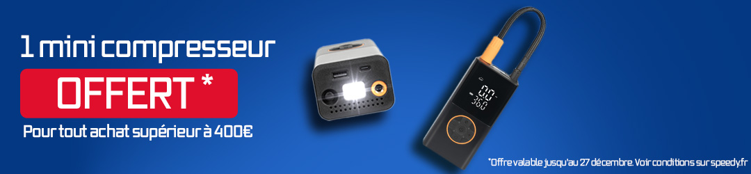 Pour tout achat supérieur à 400€, un mini compresseur offert