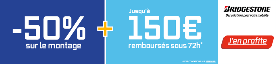 Promo pneus Bridgestone chez Speedy