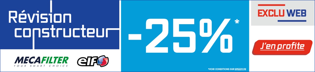 Révision voiture en promotion chez Speedy