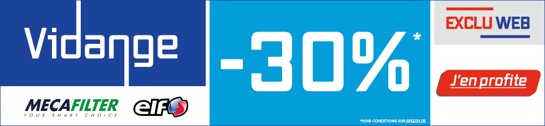 Speedy Promotion Exclu web Vidange Forfait Basic -30%