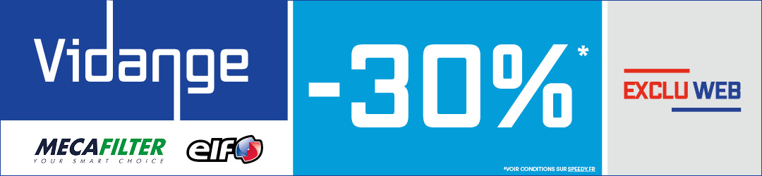 Speedy Promotion vidange exclu web -30%