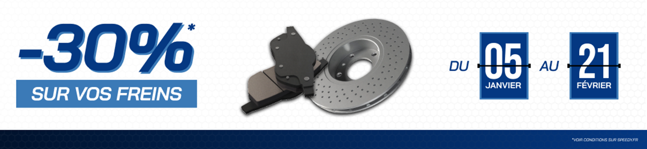 Exclu web freins : -30% chez Speedy
