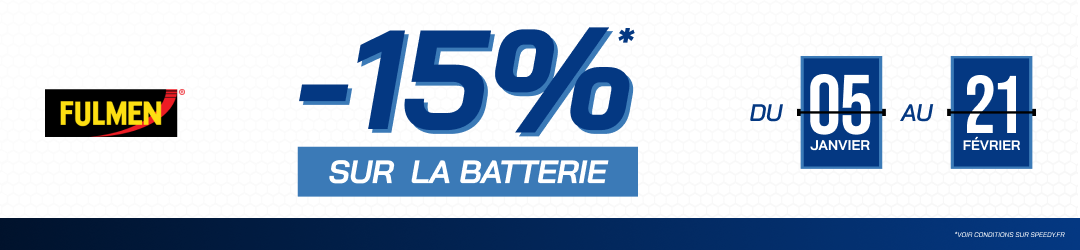Batterie à -15% chez Speedy