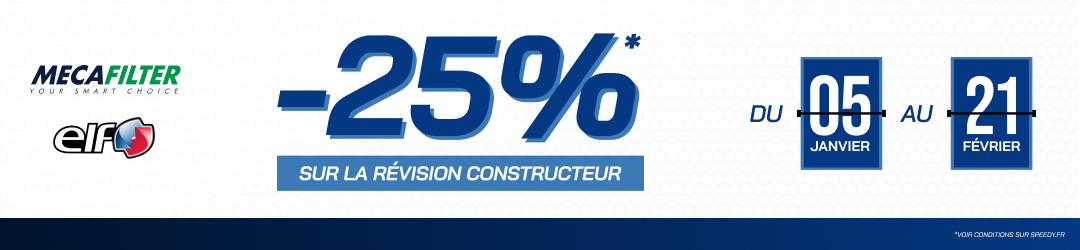 Promo -25% sur la révision voiture chez Speedy