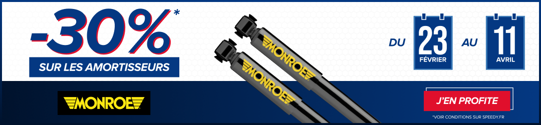 Promotion Speedy sur les amortisseurs 
