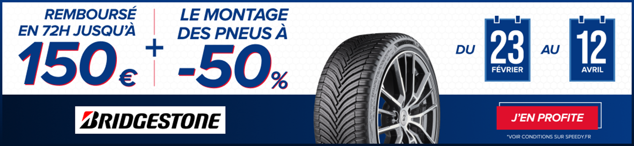 Promo pneus Bridgestone chez Speedy