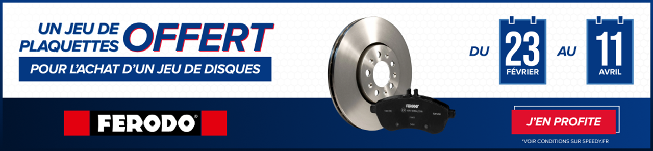 Promotion Speed sur les freins