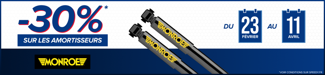 Amortisseurs en promotion chez Speedy