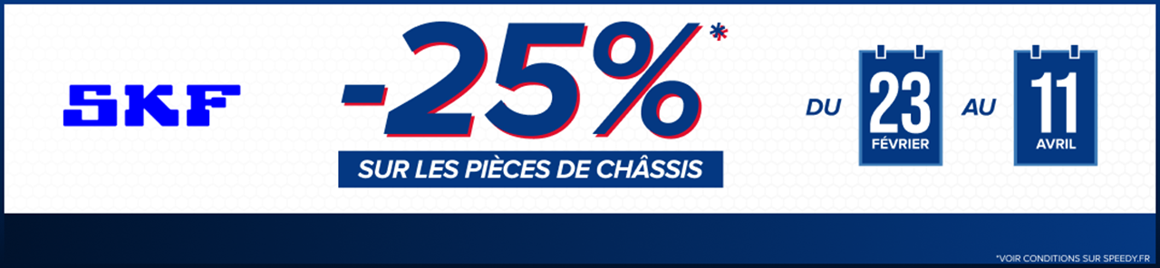 Promotion pièces de châssis Speedy