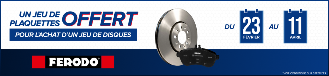 Promotion Speedy sur les freins
