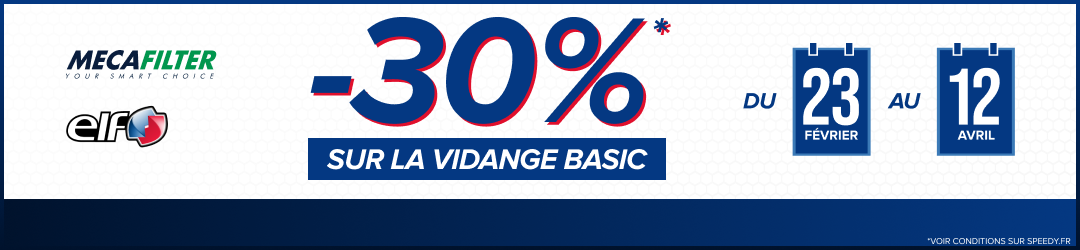 Speedy Promotion vidange exclu web -30%