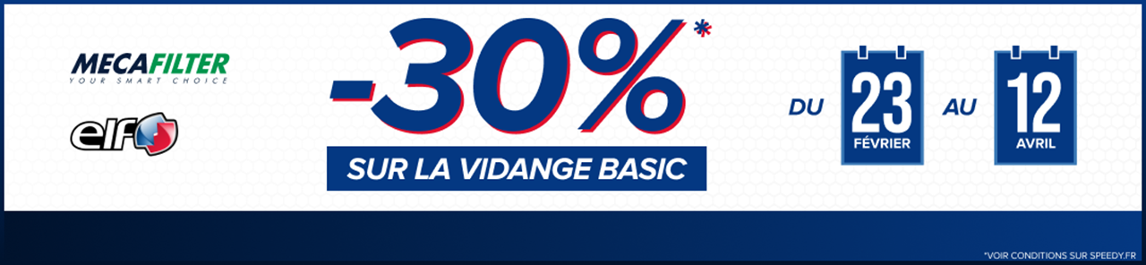 Speedy Promotion vidange exclu web -30%