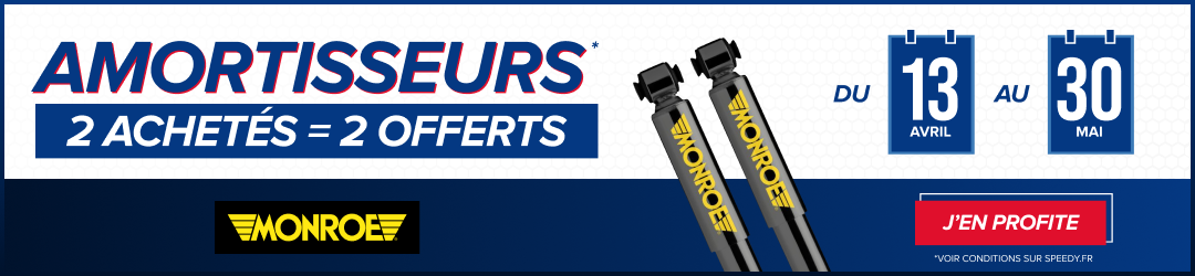Amortisseurs en promotion chez Speedy
