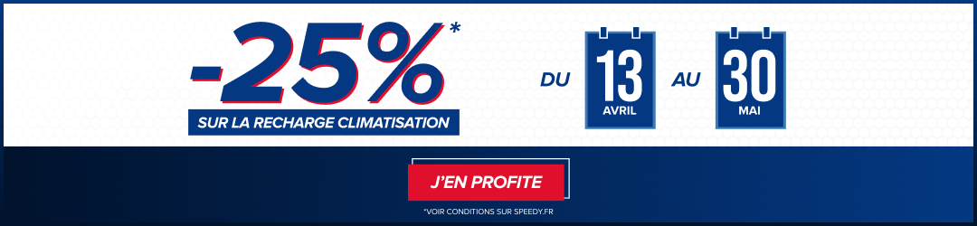 -25% sur la recharge climatisation chez Speedy 