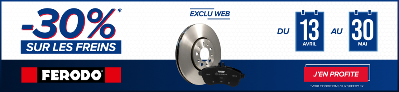 Exclu web freins : -30% chez Speedy