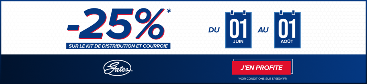 Courroie et Kit de Distribution à -25% chez Speedy