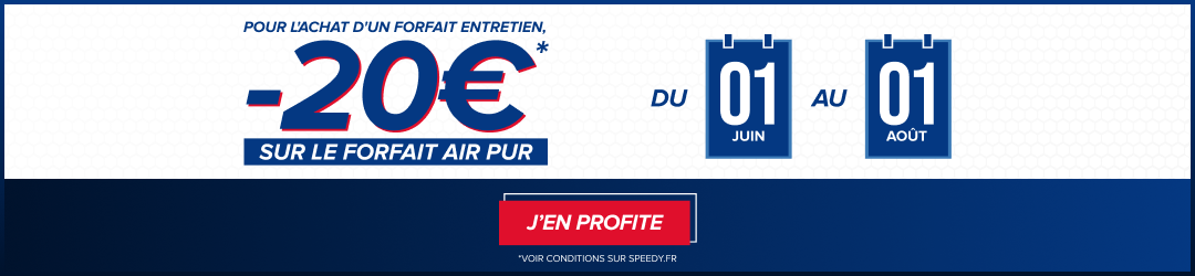 20€ offerts sur le forfait air pur pour l'achat d'un forfait entretien
