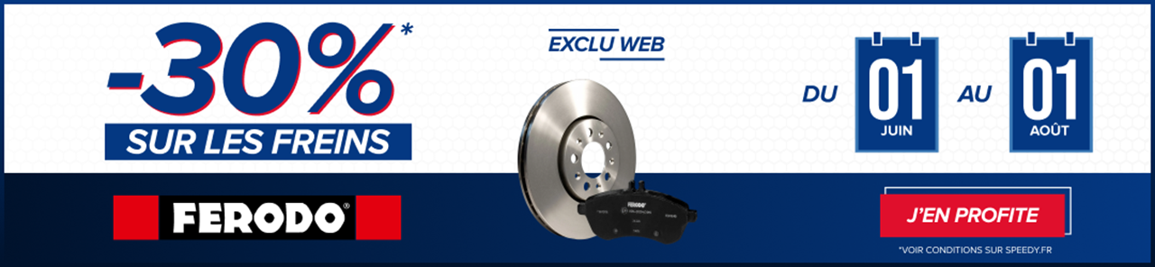 Exclu web freins : -30% chez Speedy