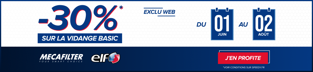 Speedy Promotion Exclu web Vidange Forfait Basic -30%