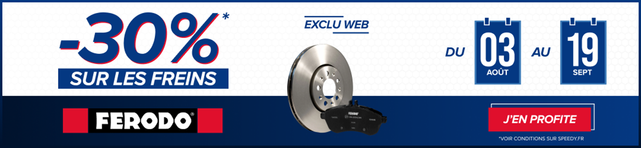 Exclu web freins : -30% chez Speedy
