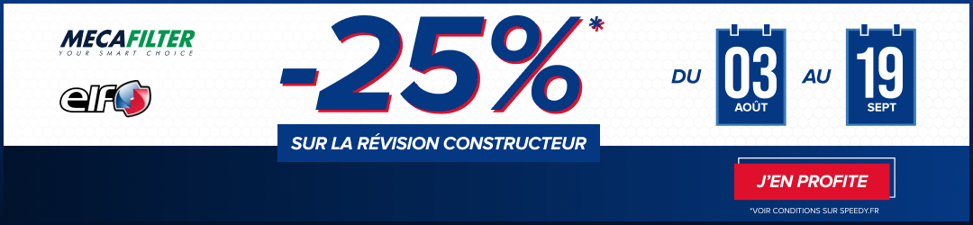 Révision voiture en promotion chez Speedy