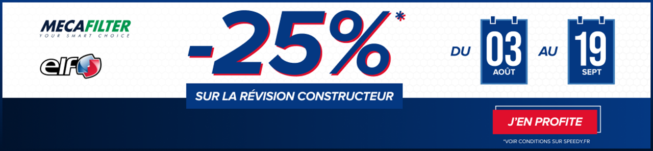 Révision voiture en promotion chez Speedy