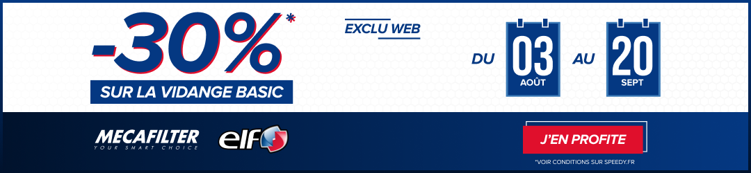 Speedy Promotion Exclu web Vidange Forfait Basic -30%