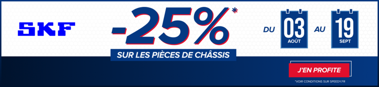 Promotion pièces de châssis Speedy