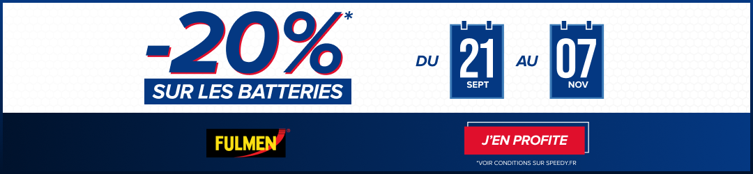 -20% sur les batteries chez Speedy