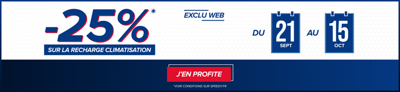 -25% sur la recharge climatisation chez Speedy
