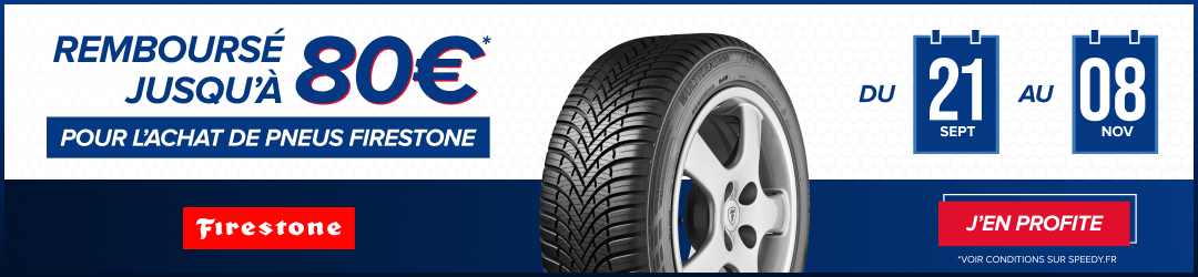 Speedy promotion pneus Firestone 