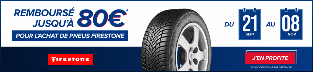 Speedy promotion pneus Firestone